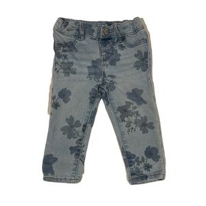 🍭 3/$15 Oshkosh B’Gosh Floral Denim Jeans- 12months